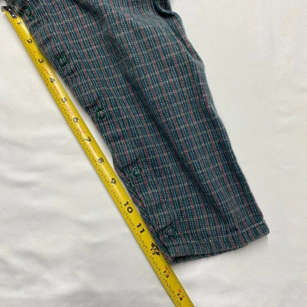 Vintage OshKosh Bgosh Toddler 3T Striped Cotton Bib Overalls Green Red Blue